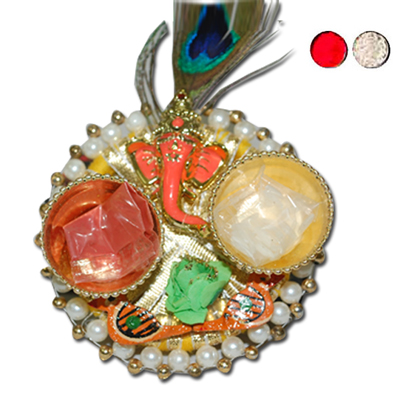 "Rakhi Thali - RT-2100 A -code 005 - Click here to View more details about this Product